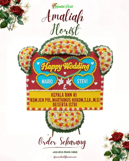Papan Bunga Pernikahan Dersono